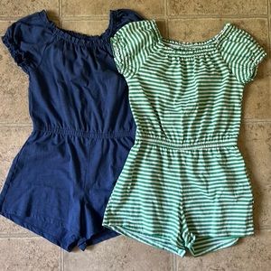 Set of 2 Puff-Sleeve Rompers